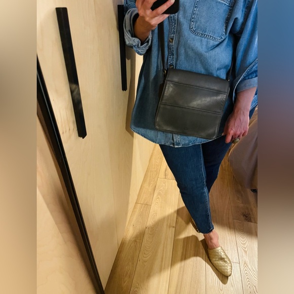 Coach Handbags - Coach Grey Leather Crossbody Bag